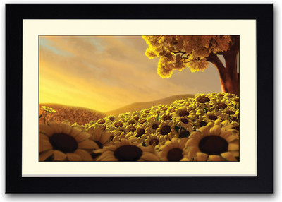 

Beautiful Yellow Sunflower Field Fine Art Print(14 inch X 20 inch, Framed)