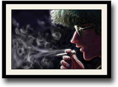 

Cowboy smoking Fine Art Print(10 inch X 14 inch, Framed)