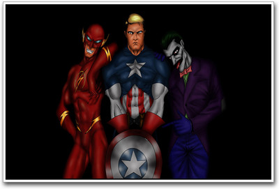 

Captain America funny Paper Print(12 inch X 18 inch)