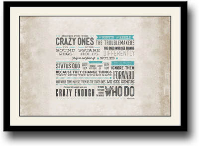 

Steve jobs crazy one's speech Fine Art Print(10 inch X 14 inch, Framed)