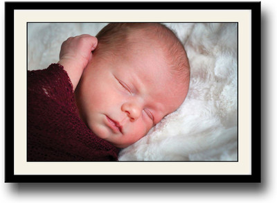 

Baby wrapped in maroon Fine Art Print(10 inch X 14 inch, Framed)