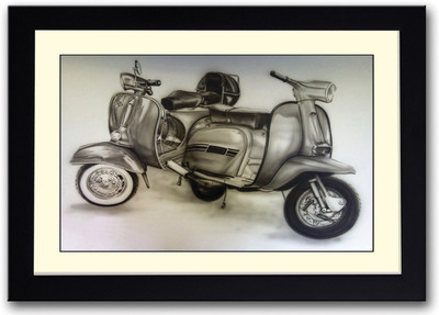 

Vintage Scooters Fine Art Print(14 inch X 20 inch, Framed)