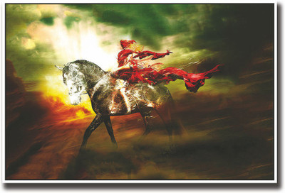 

Man on Horse artistic Fine Art Print(12 inch X 18 inch, Rolled)