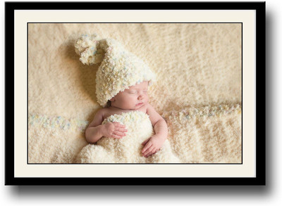 

Baby in cute yellow dress Fine Art Print(10 inch X 14 inch, Framed)