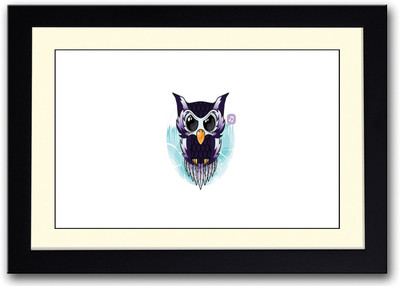 

Purple Owl Fine Art Print(14 inch X 20 inch, Framed)