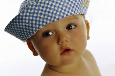 

oshi - Cute Baby in a Sailor's Hat Paper Print(12 inch X 18 inch)