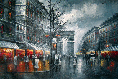 

OLD PAINTING MILAN 12X18 INCHES Fine Art Print(12 inch X 18 inch)