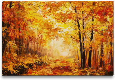 42% OFF on Colorful Autumn Forest Canvas Art(12 inch X 18 inch)