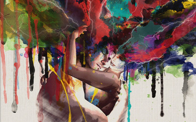 Posterhouzz- Love Art Poster Fine Art Print(12 inch X 18 inch, Rolled)