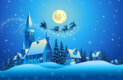 

Tallenge - Christmas Art - Digital Painting - Santa Claus Is Coming To Town - Unframed Rolled A3 Size Poster Paper Print(16.5 inch X 11.6 inch, Rolled)
