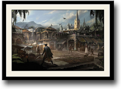 

Men fighting artistic Fine Art Print(10 inch X 14 inch, Framed)