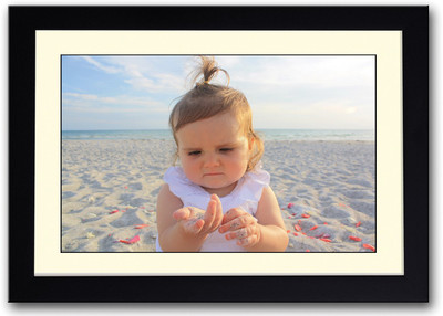 

Baby Girl Playing With Sand Fine Art Print(14 inch X 20 inch, Framed)