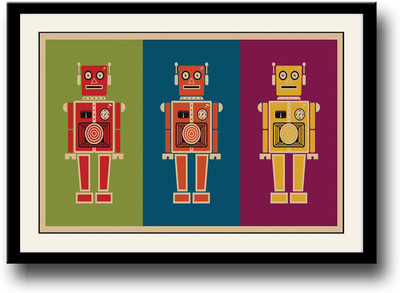 

The Retro Robots Fine Art Print(10 inch X 14 inch, Framed)