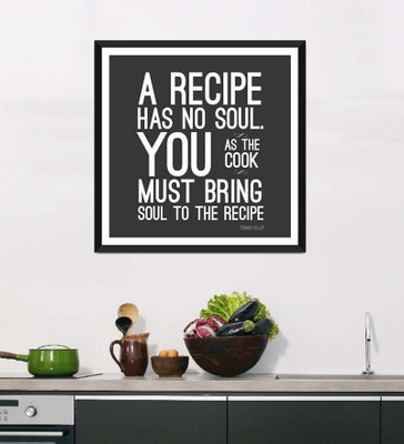 Tallenge Art For Kitchen - Soul Of The Recipe - Framed Art Print On Photographic Paper(12 inch X 12 inch, Framed)
