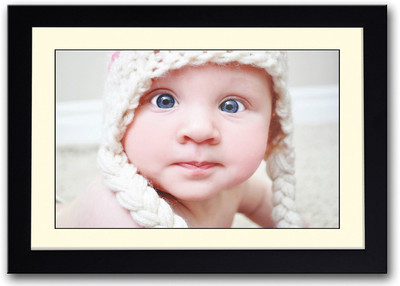 Baby With Beautiful Eyes Fine Art Print(14 inch X 20 inch, Framed)
