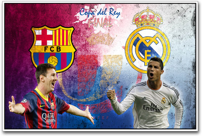 

FC Barcelona Real Madrid Paper Print(12 inch X 18 inch)