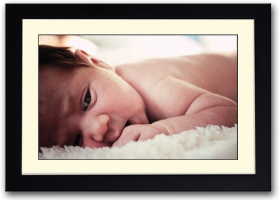 Cute Baby Sucking Thumb Fine Art Print(14 inch X 20 inch, Framed)