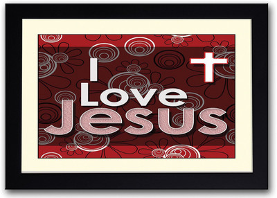 

I Love Jesus Fine Art Print(14 inch X 20 inch, Framed)