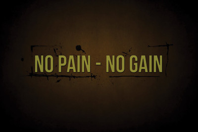 

TMS No pain No Gain Paper Print(12 inch X 18 inch, Rolled)