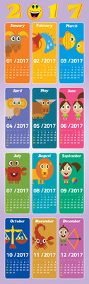 

Cute Children 2017 Calender Poster Paper Print(38 inch X 12 inch, Rolled)