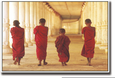 

Posterhouzz Four Children Monks Fine Art Print(12 inch X 18 inch, Rolled)