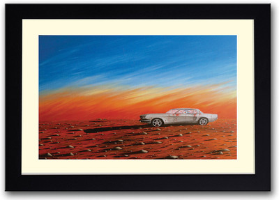 

Artistic Car with Gun Shots Fine Art Print(14 inch X 20 inch, Framed)