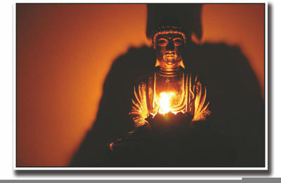 

Posterhouzz Candle lit Buddha Fine Art Print(12 inch X 18 inch, Rolled)