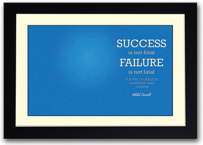 

Success and Failure quote by churchill Fine Art Print(14 inch X 20 inch, Framed)