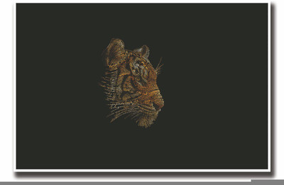 

Posterhouzz Lion typography Fine Art Print(12 inch X 18 inch, Rolled)