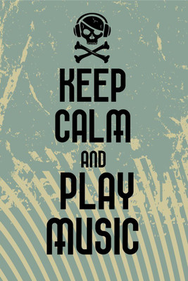 

Posterhouzz Keep calm and Play Music Fine Art Print(18 inch X 12 inch, Rolled)