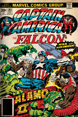 

Falcon & Captain America poster (Officially Licensed) Paper Print(18 inch X 12 inch, Rolled)