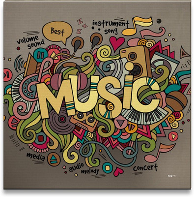 33% OFF on Music Retro Revival Doodle Canvas Art(12 inch X 12 inch, Framed) 33% OFF on Music Retro Revival Doodle Canvas Art(12 inch X 12 inch, Framed)