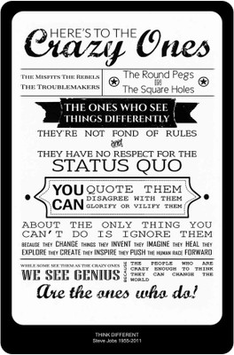 

Steve Jobs - Crazy Ones Think Different Paper Print(18 inch X 12 inch)