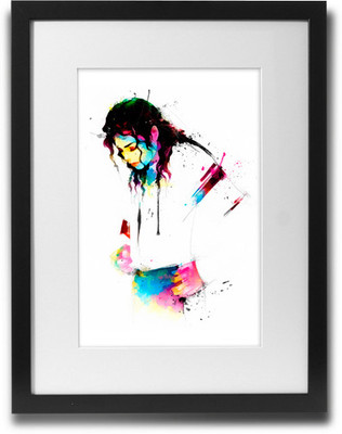 

Shaildha's Water Colour Painting Print of Michel Jackson Abstract Fine Art Print(11 inch X 9 inch)