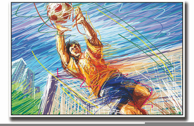 

Posterhouzz Football player artistic Fine Art Print(12 inch X 18 inch, Rolled)