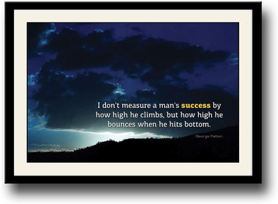 

Success quote by George Patton Fine Art Print(10 inch X 14 inch, Framed)