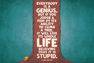 

Posterhouzz Everybody Is A Genius - Albert Einstein Quote - Motivational Poster Paper Print(12 inch X 18 inch, Rolled)