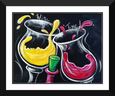 

Tallenge - Its Wine Time - Premium Quality A3 Size Framed Poster Paper Print(17 inch X 12 inch, Framed)