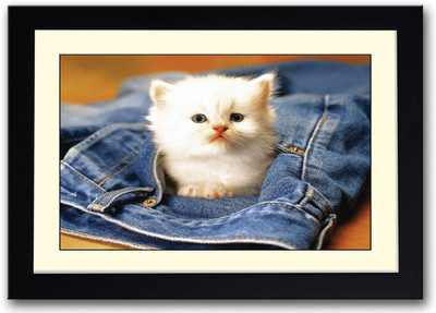 

Cute little Cat Fine Art Print(14 inch X 20 inch, Framed)