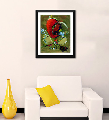

Tallenge - Abstract Art - Omkara Ganpati - Framed Digital Art Print On Photographic Paper(18 inch X 14 inch, Framed)