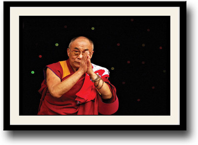 

Dalai lama in red Fine Art Print(10 inch X 14 inch, Framed)