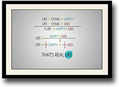 

Life Equation Fine Art Print(10 inch X 14 inch, Framed)