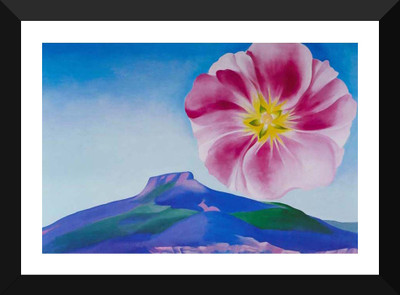 

Tallenge Modern Masters Collection - Hollyhock With Pedernal By Georgia O'Keeffe - Premium Quality A3 Size Framed Poster Paper Print(17 inch X 12 inch, Framed)