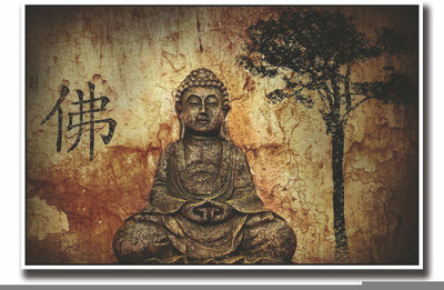 

Posterhouzz Chinese + Buddha + Tree Fine Art Print(12 inch X 18 inch, Rolled)