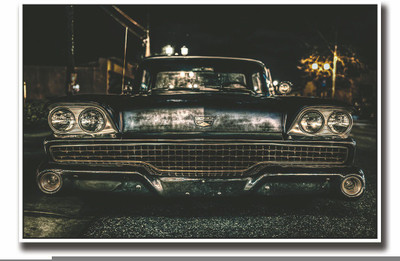 

Posterhouzz Amazing Retro Car Fine Art Print(12 inch X 18 inch, Rolled)