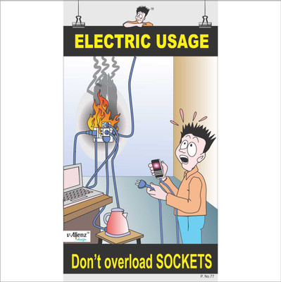 

Safety Poster-Electric Usage Paper Print(26 inch X 14.22 inch, Rolled)