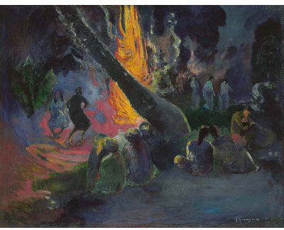

Modern Masters Collection - Upa Upa (The Fire Dance) by Paul Gauguin - Medium Size Ready To Frame Rolled Digital Art Print On Photographic Paper(24 inch X 18 inch, Rolled)