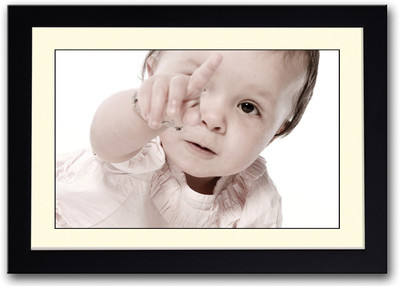 

Baby Showing Finger Fine Art Print(14 inch X 20 inch, Framed)