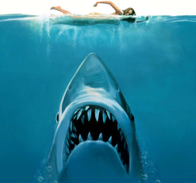 

Hollywood Collection - Jaws Painting - A3 Size Unframed Paper Print(16.5 inch X 11.6 inch, Rolled)