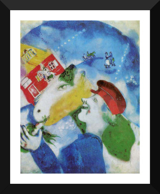 

Tallenge Modern Masters Collection - Peasant Life By Marc Chagall - Premium Quality A3 Size Framed Poster Paper Print(17 inch X 12 inch, Framed)
